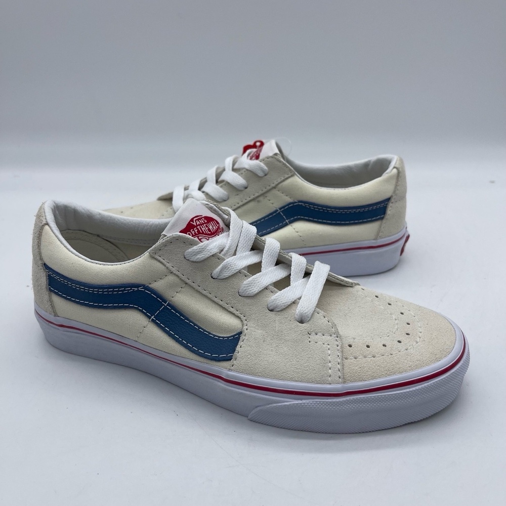 Vans Old Skool 508357 Shoes Men's Size 5 / Women's 6.5 White Blue Red Sneakers